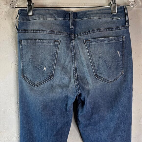 Mother Jeans Women 28 The Looker Crop Shake Well Light Blue Stretch Comfort - Picture 6 of 12